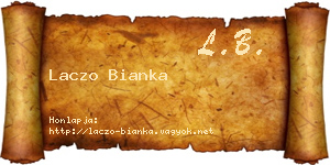 Laczo Bianka névjegykártya
